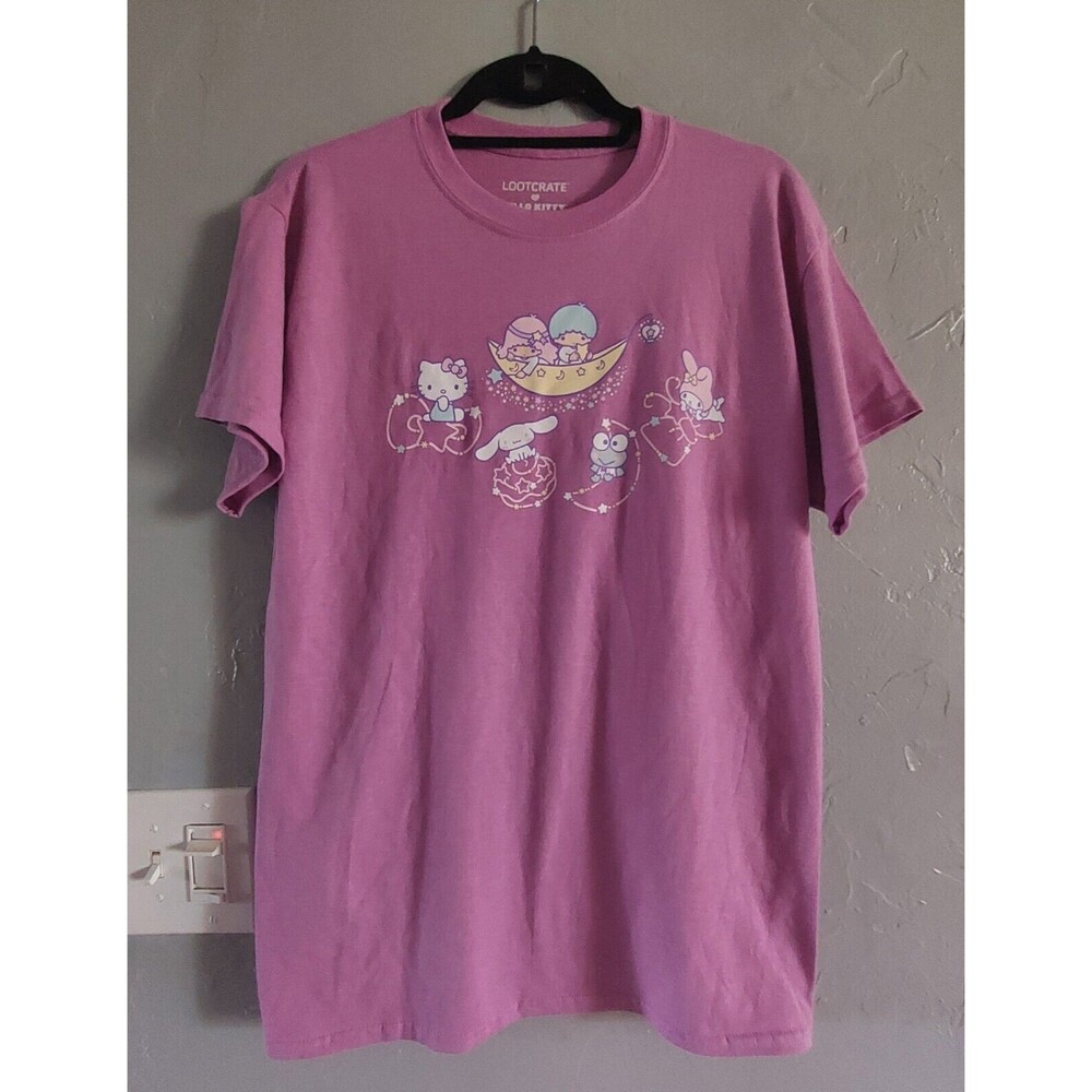 Hallo Kitty Lootcrate T Shirts Women's Size M,19 Inch Of Armp To Armp And 27 Lon